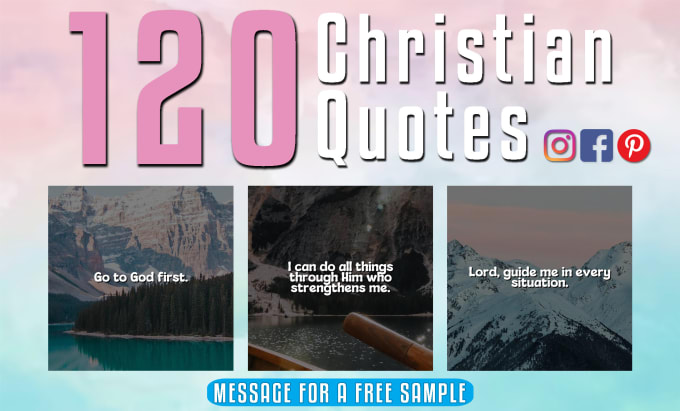 Design 120 beautiful christian quotes for instagram by Saml4zar Fiverr