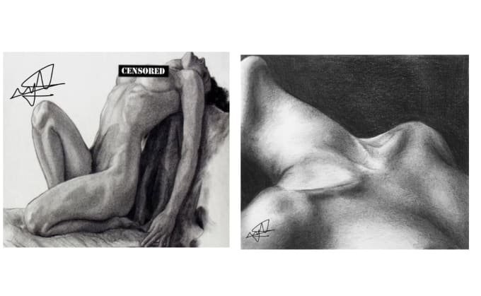 draw your realistic full body nsfw art sketches