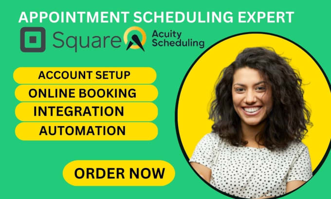 Help you with squaresrespace scheduling aculty calendly square and