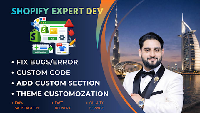 shopify bug fix, shopify custom coding, custom section, theme editing