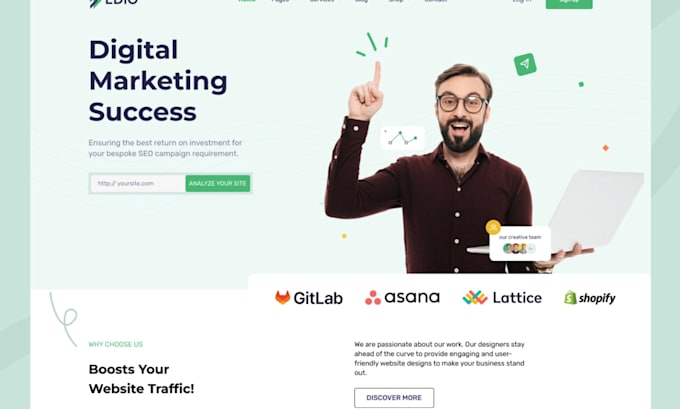Create a smma agency website, digital marketing website within 24 hours ...