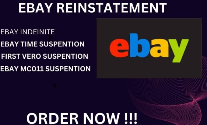 I will reinstatement ebay product reinstate ebay permanet ebay account creation