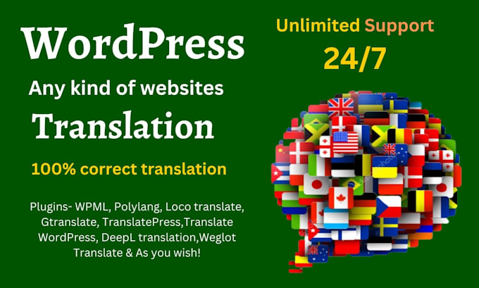 translate any type wordpress website into any multilanguage