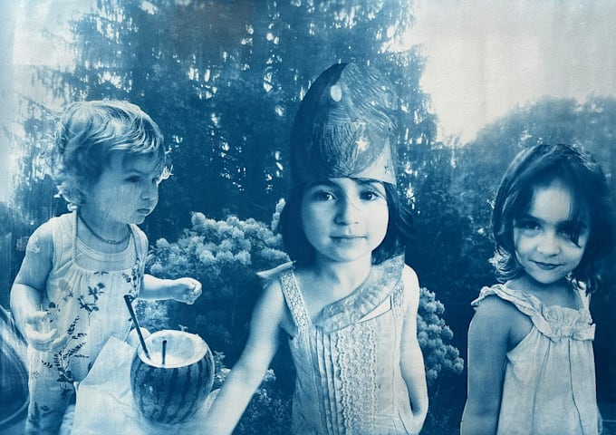 create a custom cyanotype portrait