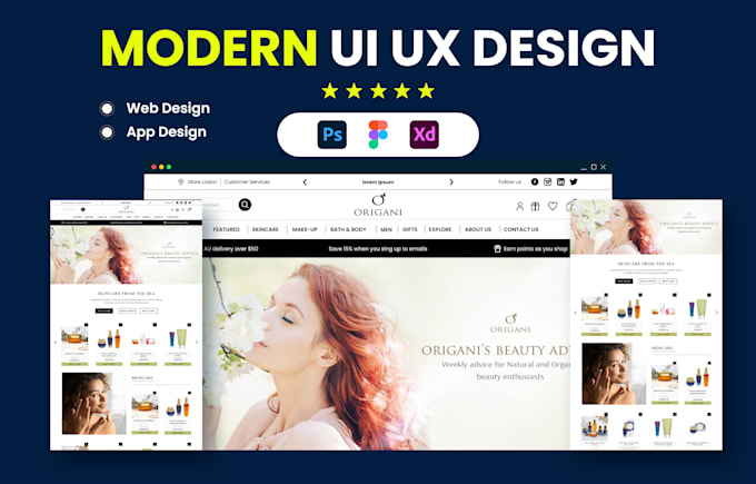 Modern website ui ux design adobe xd figma by Sauda_moni | Fiverr