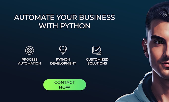 Provide python process automation for your business by Dmn_svc | Fiverr image.