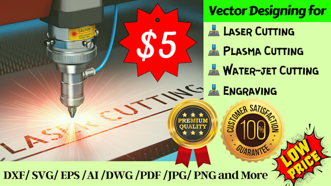 do laser cutting, plasma cutting, and laser engraving design