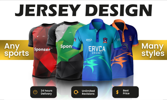 I will design sublimation e sports and sports jersey design