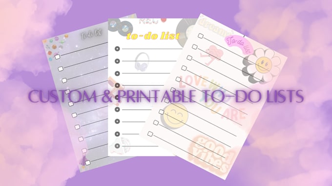 Create custom and printable to do lists and note sheets by ...