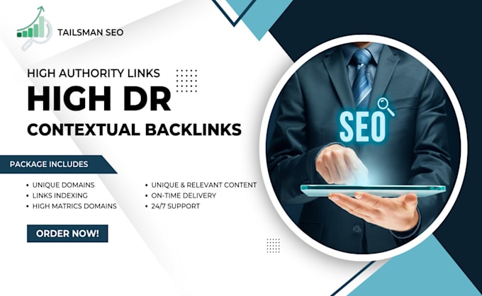 high quality domain rating DR 60 to 90 plus contextual backlinks