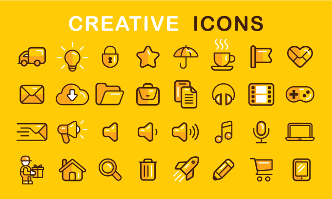 Design unique, simple and modern custom icons set by Graphicpattern