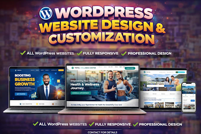 design or redesign a responsive wordpress website