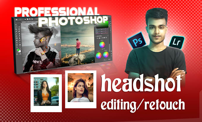 edit and retouch headshot and do photo manipulation