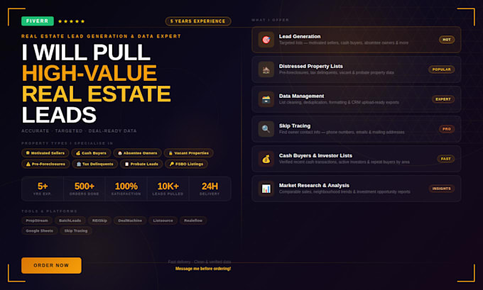 provide cash buyers and motivated sellers leads