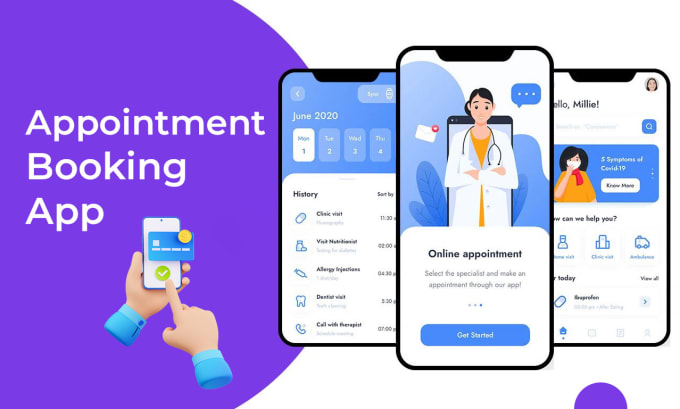 Create appointment booking app for doctors and patients or for salon ...