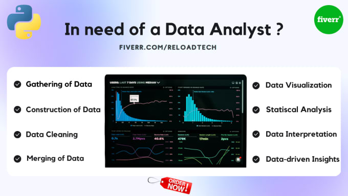 Be your data analyst with python by Reloadtech | Fiverr