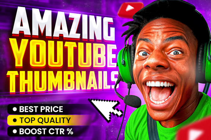 design high quality viral CTR boosting youtube thumbnail