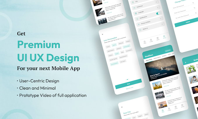 Modern, creative ui ux design for web and mobile app by Oneinblack | Fiverr