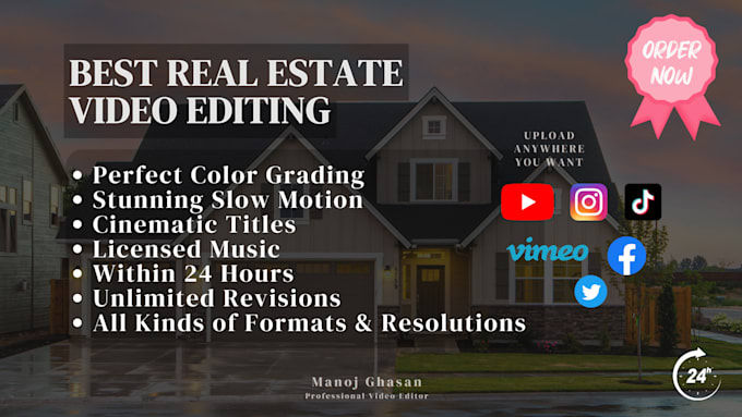 edit your real estate tour, walkthrough, review video