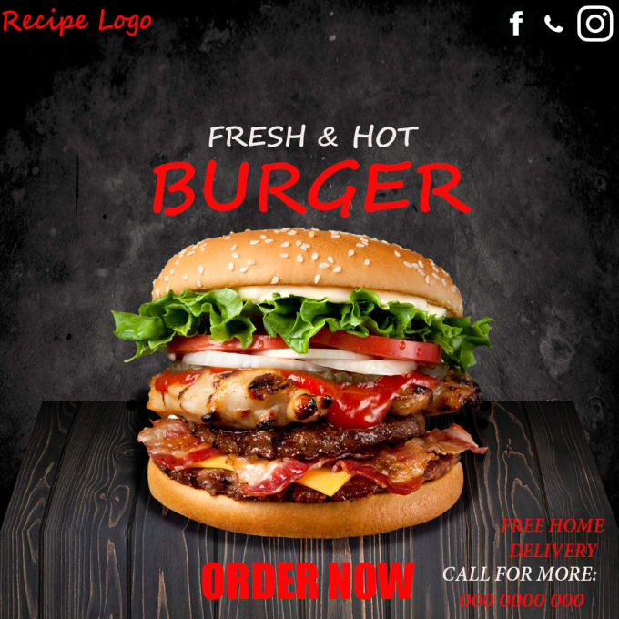 Create a recipe logo by Muhammadrizw129 | Fiverr