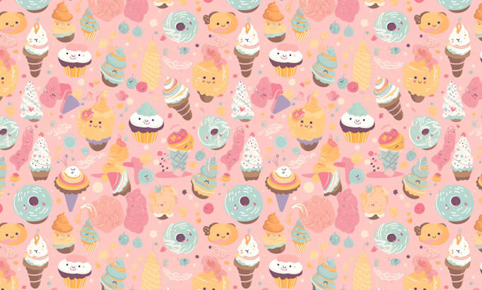 create cute vector seamless pattern