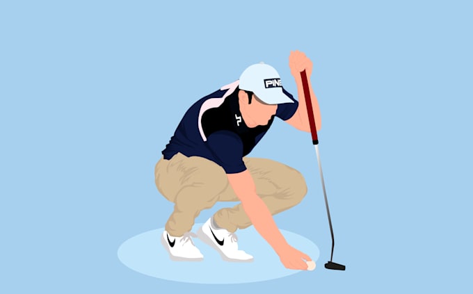 draw minimalist portrait sports cartoon illustration