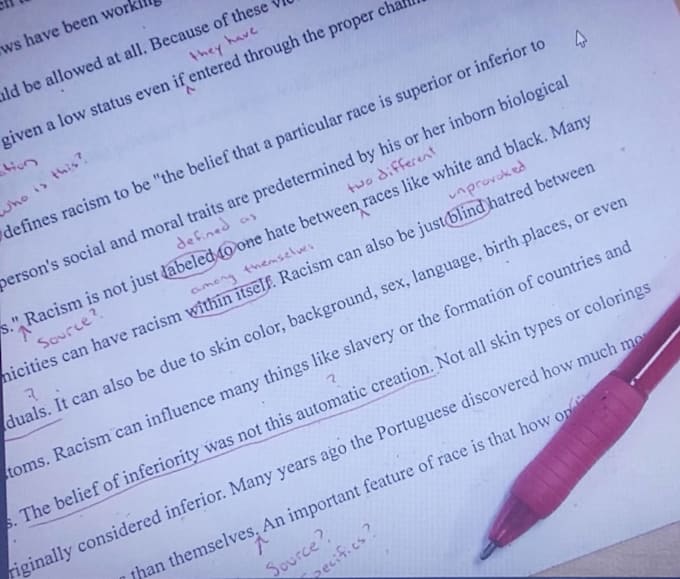 help proofread documents and spoken english