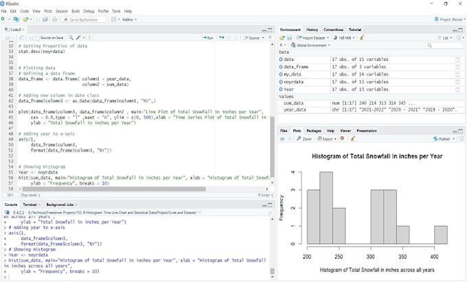 do data analysis and machine learning using r studio