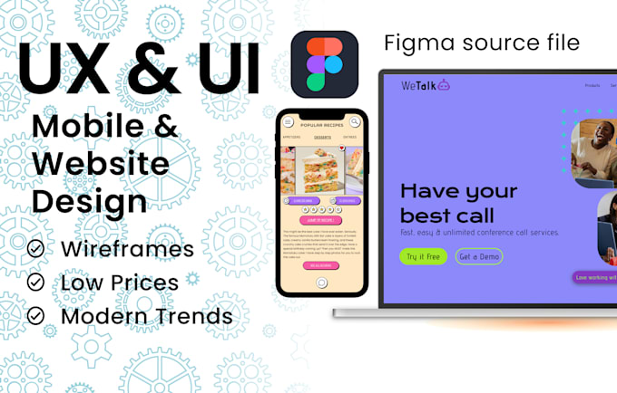 Design a modern high quality ux ui website or mobile app by ...