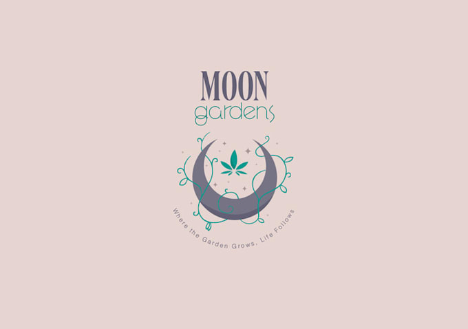 design established and dependable moon gardens logo