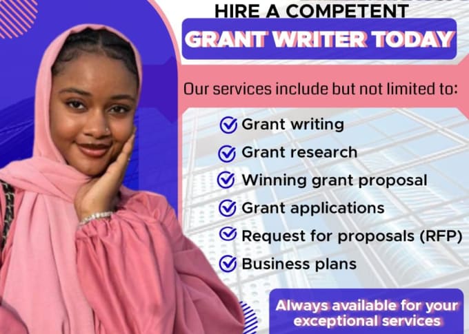 do grant research, grant proposal writing, grant application, business plan