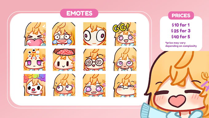 make vtuber chibi emotes for your stream