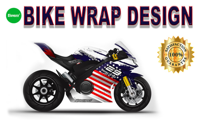 Design wrap aufkleber aufkleber motorrad und fahrrad wrap design