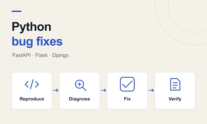 debug and fix python bugs in scripts, fastapi, flask and django