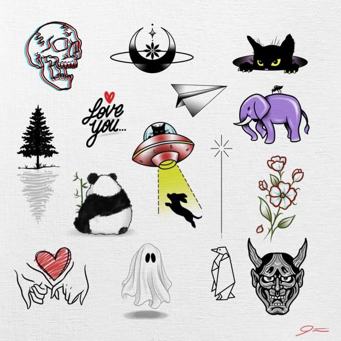 Design a custom minimal simple tattoo for you by Design5ave | Fiverr