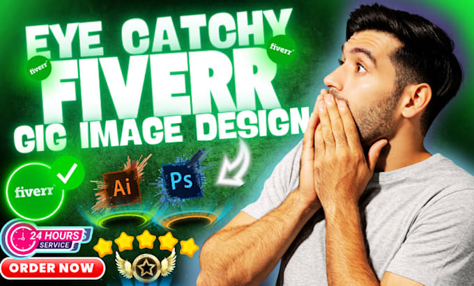 Design a fiverr gig image and gig thumbnail