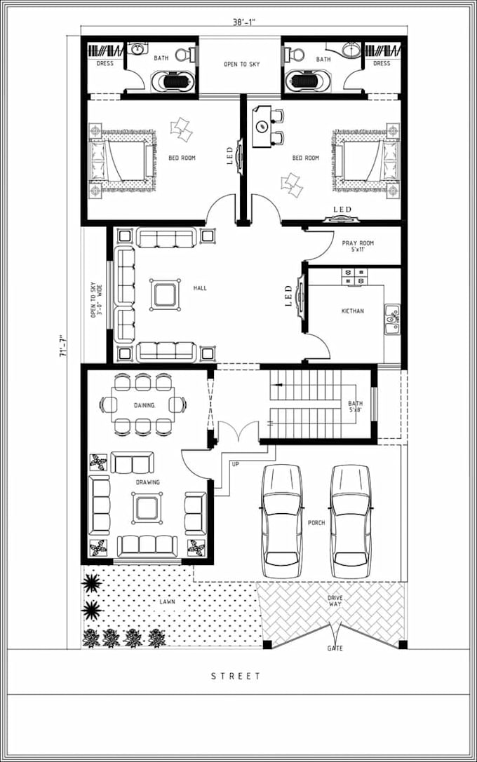Convert pdf and image into dwg template by Usama_iuk786 Fiverr
