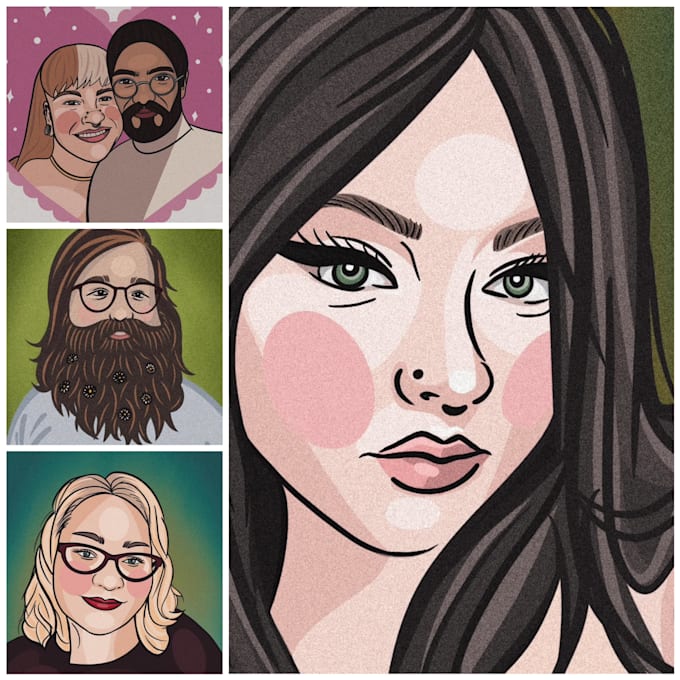 Create custom digital portraits by Funeralfauna Fiverr