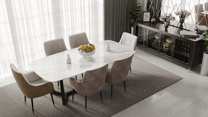 do interior design render for dinning rooms