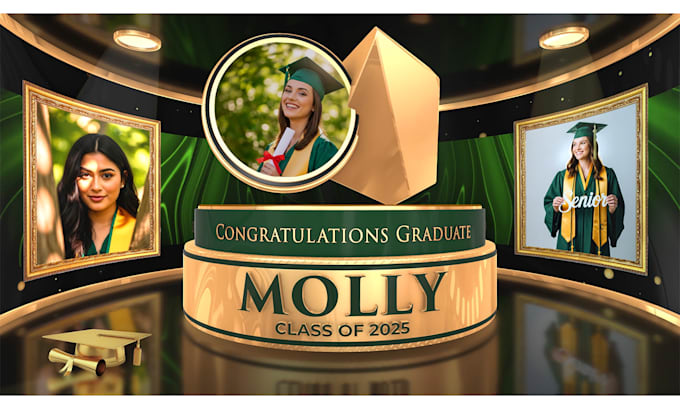 design a graduation, retirement, and awards photo slideshow video