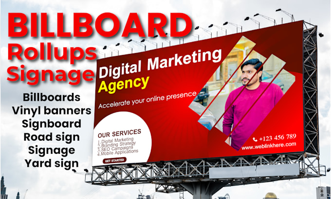 design signage, sign board or billboards that can be printed