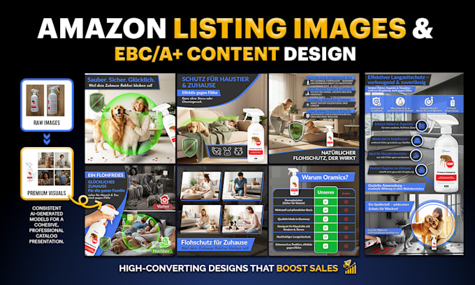 design high converting amazon listing images and ebc a plus content