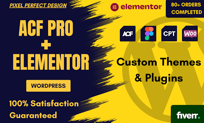 create website in wordpress with acf, acf pro and elementor