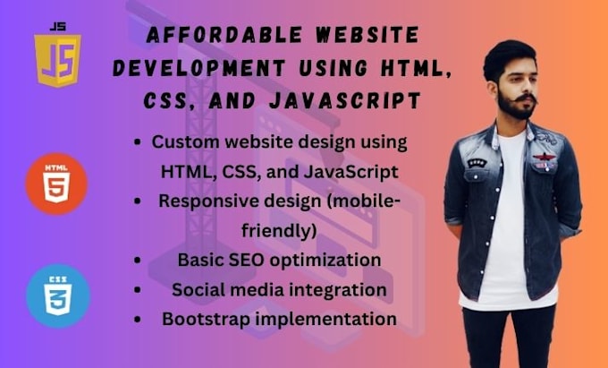 Do affordable website development using html, css, and javascript by ...