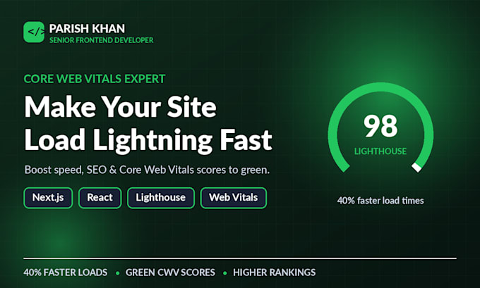 optimize website speed and core web vitals score
