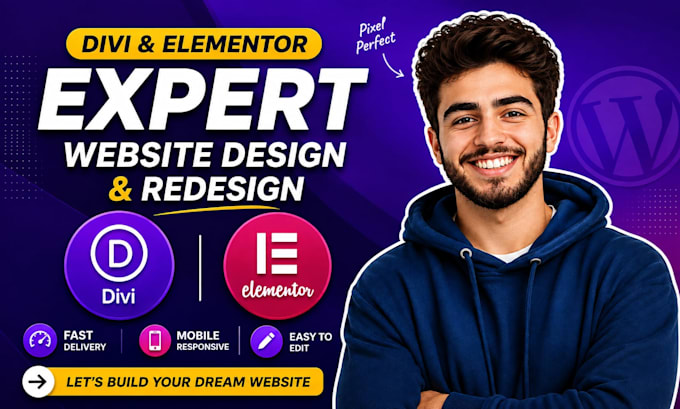 be elementor expert for wordpress website elementor builder or divi expert