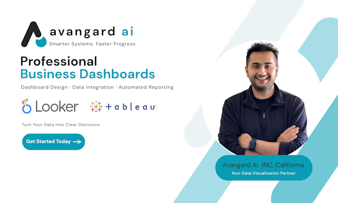 create professional dashboard using looker or tableau