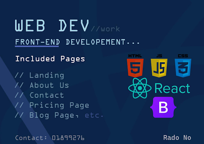 Do website design using react js and tailwind or bootrap by Radono | Fiverr