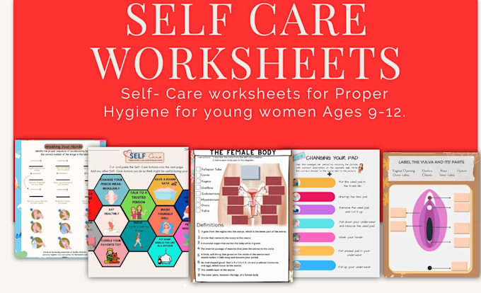 create a colorful, engaging self care worksheet