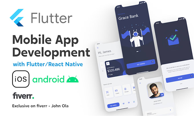 Develop both ios and android mobile app using flutter by Johnola7 | Fiverr